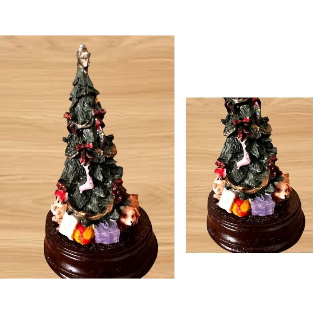 VTG Gift Collection Holiday Figurine Christmas Tree New Puppy Deer Teddy Bear